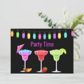 ALLE OCASIE BEACH COCKTAIL PARTIJ INVITAY NAVY KAART (Staand voorkant)