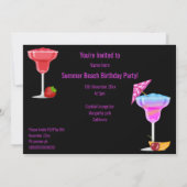 ALLE OCASIE BEACH COCKTAIL PARTIJ INVITAY NAVY KAART (Achterkant)