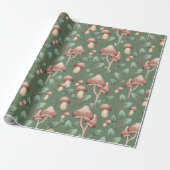 Alle Occasie Eucalyptus Forest paddenstoelen op gr Cadeaupapier (Uitgerold)