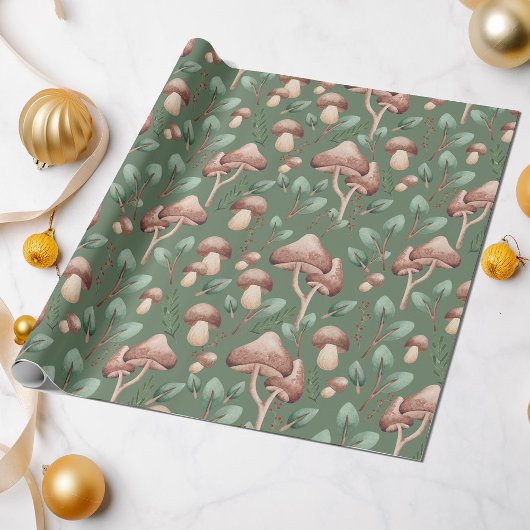 Alle Occasie Eucalyptus Forest paddenstoelen op gr Cadeaupapier