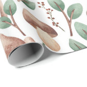 Alle Occasie Eucalyptus Forest paddenstoelen op wi Cadeaupapier (Rol Hoek)