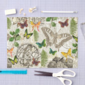Alle Occasion Antiek Kijk Butterflies en Ferns Tissuepapier (Craft)