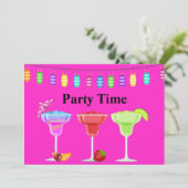 ALLE OCCASION BEACH COCKTAIL PARTY FLURO PINK KAART (Staand voorkant)