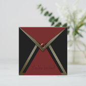 Alle Occasion Black Red Invitation Sjabloon Kaart (Staand voorkant)
