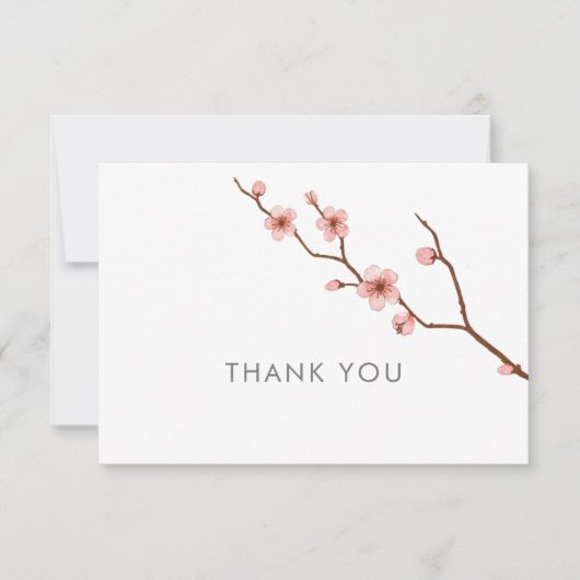 Alle Occasion Cherry Blossom Dank je Notecard Bedankkaart (Voorkant)