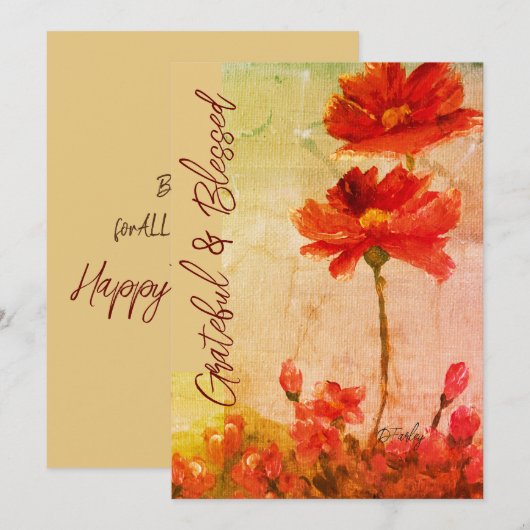 Alle Occasion Note Card Bedankkaart (Voorkant / Achterkant)