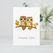 Alle Occasion Owl Dank u Notecard Bedankkaart (Staand voorkant)