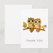 Alle Occasion Owl Dank u Notecard Bedankkaart (Voorkant / Achterkant)