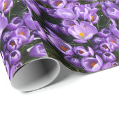 Alle Occasion Paarse Crocus Wrapping Paper Cadeaupapier (Rol Hoek)