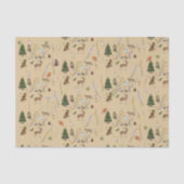 Alle Occasion Woodland Animals Plant Tan Tissuepapier (Voorkant)