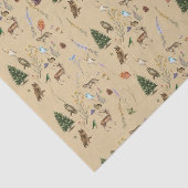Alle Occasion Woodland Animals Plant Tan Tissuepapier (Detail)