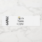 ALLE OF NIETS BENDEWATER FLESLABELS WATERFLES ETIKET (Enkel label)