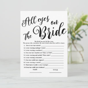 Alle ogen op de Bride Simple Vrijgezellenfeest Gam Kaart