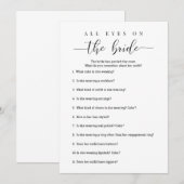 Alle ogen op het spel van het Bride Vrijgezellenfe Kaart (Voorkant / Achterkant)