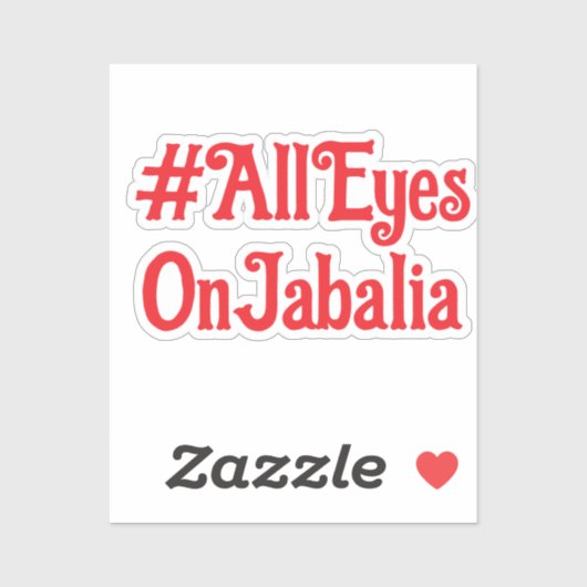 Alle ogen op Jabalia Vinyl Decal Sticker (Vel)