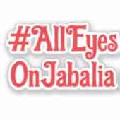 Alle ogen op Jabalia Vinyl Decal Sticker (Voorkant)