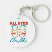 Alle ogen op mij Grappige Optometrist Optometrie Sleutelhanger (Achterkant)