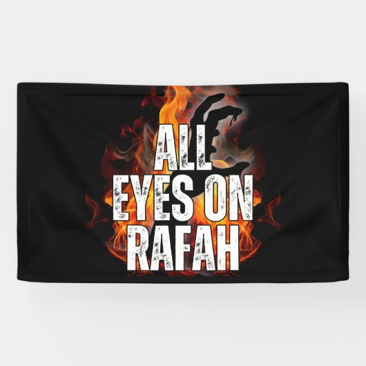 ALLE OGEN OP RAFAH - Bloedbad in Rafah Gaza Spandoek (Horizontaal)