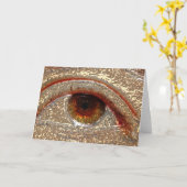 Alle ogen zien (in Metal Overlay) Kaart (Gele Bloem)