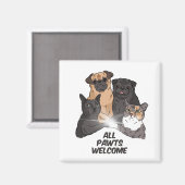 Alle onderdelen zijn welkom magneet (Voorkant / Achterkant)