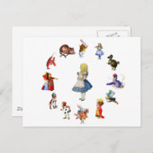 ALLE ONGEVEER IN WONDERLAND BRIEFKAART (Voorkant / Achterkant)