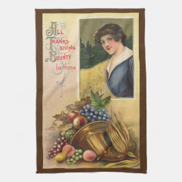 Alle oogst van Thanksgiving zij de uwe Theedoek