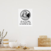 Alle oorlogen zijn dwaasheden - Benjamin Franklin Poster (Keuken)