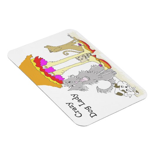 Alle opbrengsten naar Animal Charity Crazy Dog Lad Magneet (Rechterzijde)