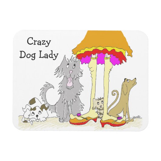 Alle opbrengsten naar Animal Charity Crazy Dog Lad Magneet (Horizontaal)
