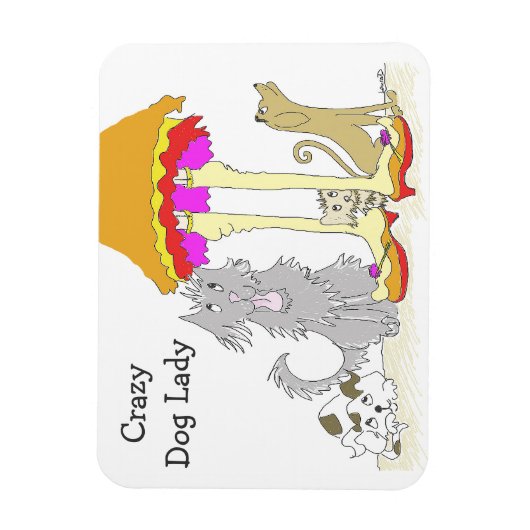 Alle opbrengsten naar Animal Charity Crazy Dog Lad Magneet (Verticaal)