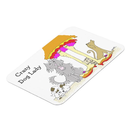 Alle opbrengsten naar Animal Charity Crazy Dog Lad Magneet (Linkerzijde)