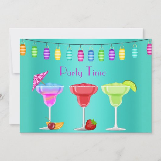 ALLE OPENBAARMAKING BEACH COCKTAIL PARTIJ INVITATI KAART (Voorkant)