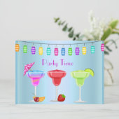ALLE OPENBARE BEACH COCKTAIL PARTIJINVITATIE KAART (Staand voorkant)
