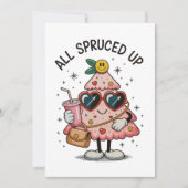 Alle opgesmukte kerst Bougie roze boom riem tas Feestdagenkaart (Voorkant)