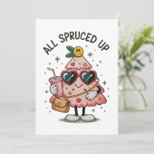 Alle opgesmukte kerst Bougie roze boom riem tas Feestdagenkaart (Staand voorkant)