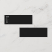 Alle opgetekende contactkaartje (Voorkant / Achterkant)