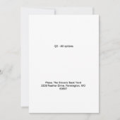 Alle opties voor Q2 testen Kaart (Voorkant)