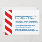 Alle opvarenden trainen verjaardagsfeest kaart (Achterkant)