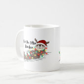 Alle Otter Reindeer Cute Otter Kerstmis Koffiemok (Voorkant links)