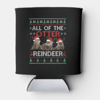 Alle Otter Reindeer Kerstmis Ugly Sweater Blikjeskoeler