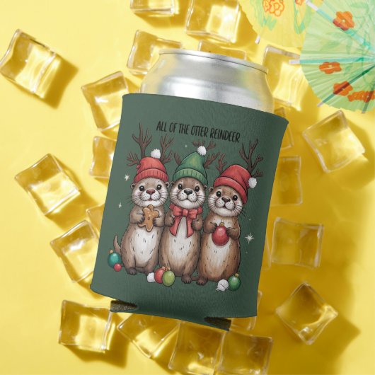 Alle Otter Rendier Kerstmis Dier Winter Blikjeskoeler (Insitu Zomer)