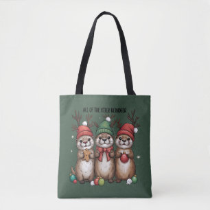 Alle Otter Rendier Kerstmis Dier Winter Tote Bag