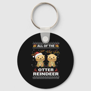 Alle Otter Rendier Zoete Kerst Otters Sleutelhanger