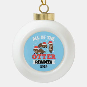 Alle otter-rendiersoorten keramische bal ornament