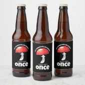 Alle paddenstoelen kunnen slechts één keer worden bier etiket (Flessen)