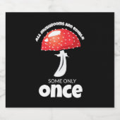 Alle paddenstoelen kunnen slechts één keer worden bier etiket (Enkel label)