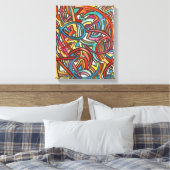 Alle paden eindigen daar-Abstracte kunst hand gesc Canvas Afdruk (Insitu (Slaapkamer))