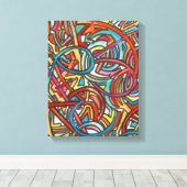 Alle paden eindigen daar-Abstracte kunst hand gesc Canvas Afdruk (Insitu (Houten vloer))