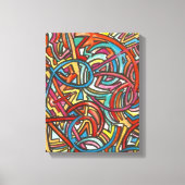 Alle paden eindigen daar-Abstracte kunst hand gesc Canvas Afdruk (Voorkant)