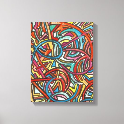 Alle paden eindigen daar-Abstracte kunst hand gesc Canvas Afdruk (Voorkant)